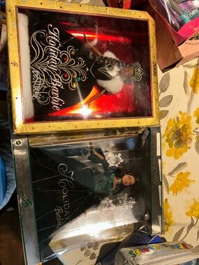 Barbie Holiday Dolls in Black and White Trim (Set of 2)
